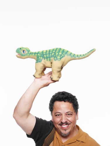 Caleb chung with pleo - caleb,